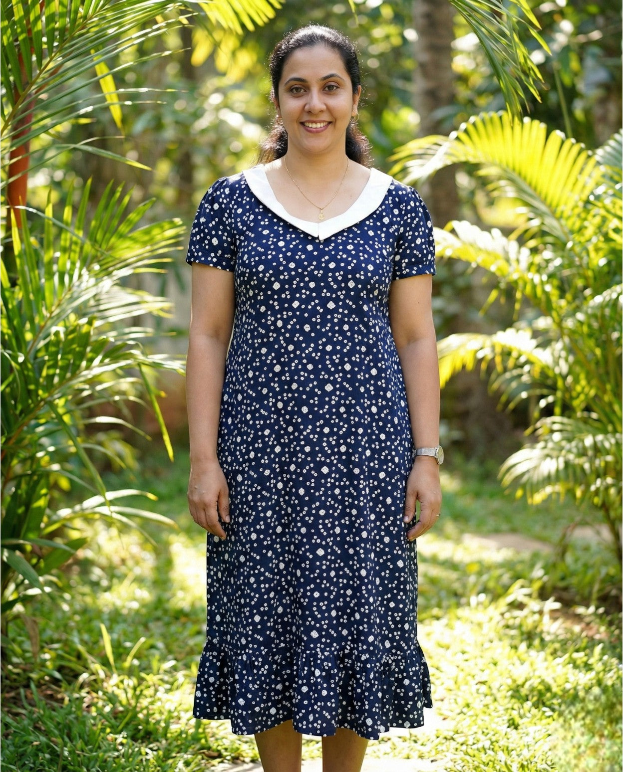 Peterpan Frocks with Semi Puff sleeves