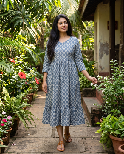 Frocks with long sleeves with tie back