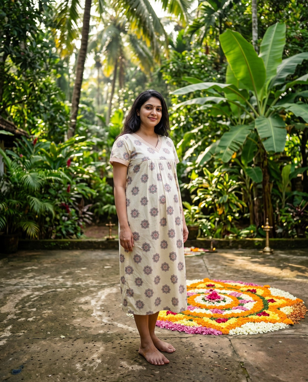 Onam Bliss Frocks-(Available With and Without Feeding support)