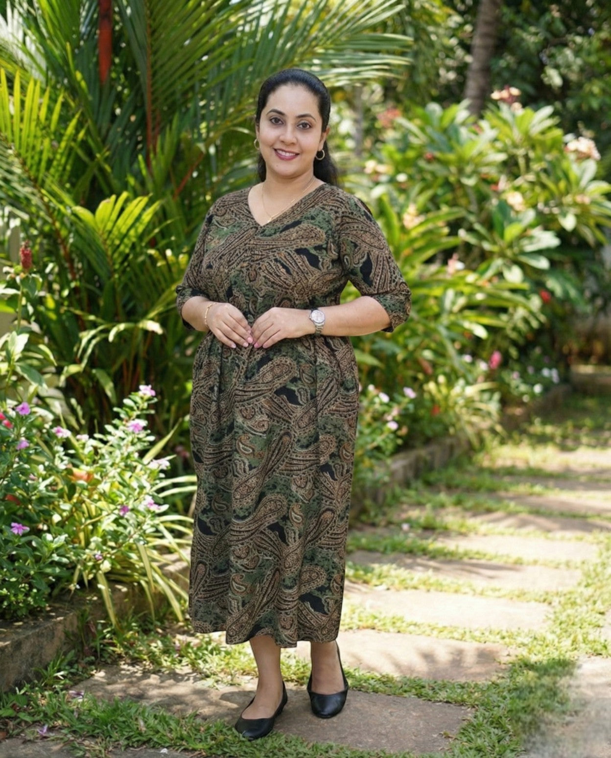 Stylish Aliya Cut Flared Frocks With Long Sleeves