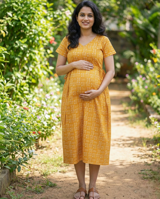 Beautiful Side Tie Frocks-Maternity Cum Feeding