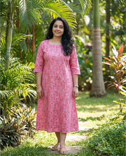 Normal sleeved A line top with long sleeves- Plus size