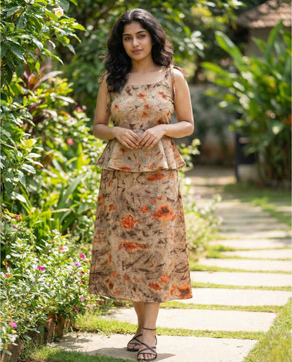 Camisole Tie Up Top and Skirt