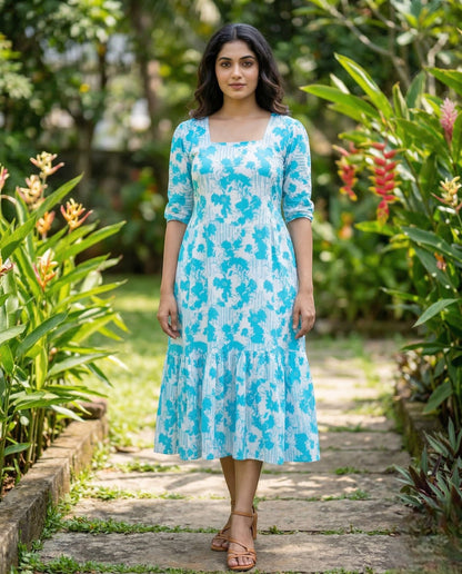 Pretty Printed  Flared Frock
