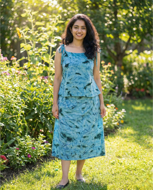 Camisole Tie Up Top and Skirt