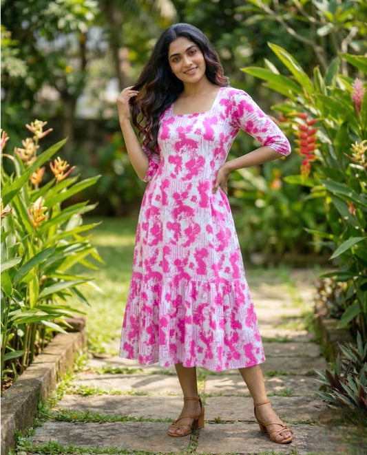 Pretty Printed  Frock