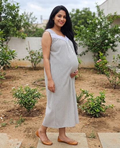 Breezy Diana Frock-Maternity Cum Feeding (sleeves attached inside)