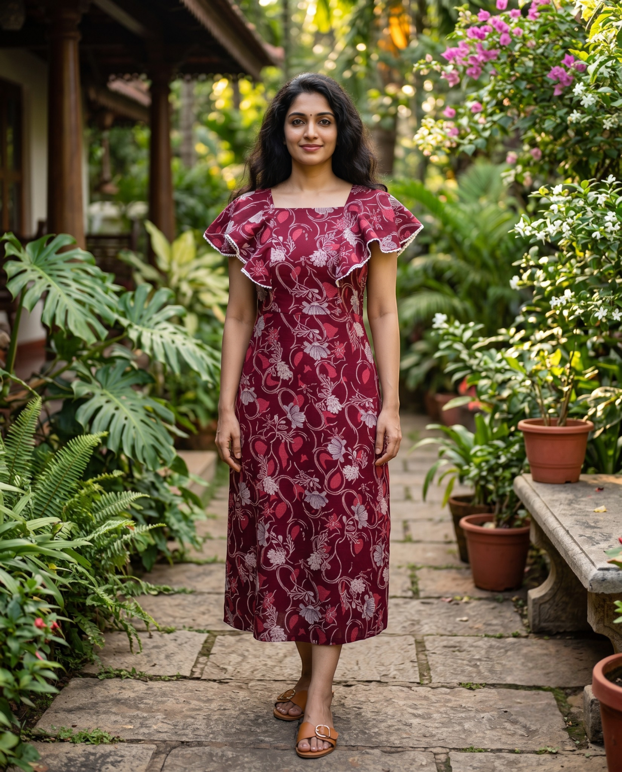 Winged Sleeve Frock