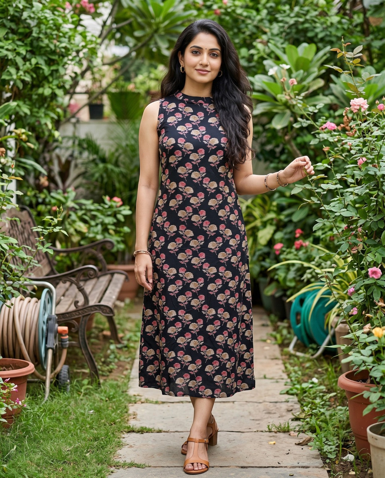 New Sleeveless cotton Frocks with Tie