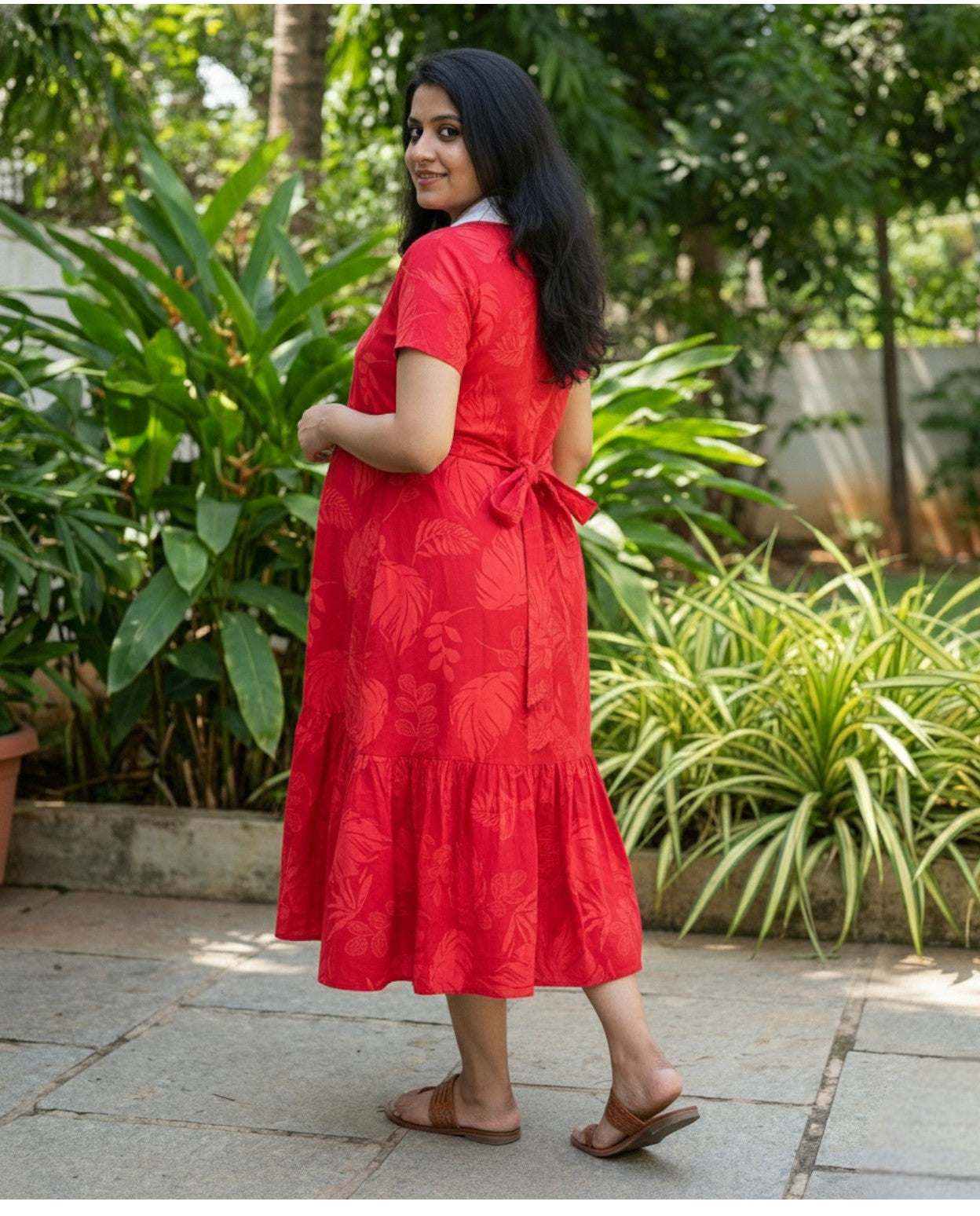 Vibrant Shawl Neck Frocks-Maternity Cum Feeding