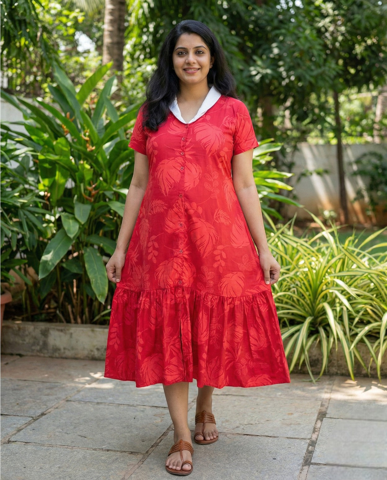 Vibrant Shawl Neck Frocks-Maternity Cum Feeding