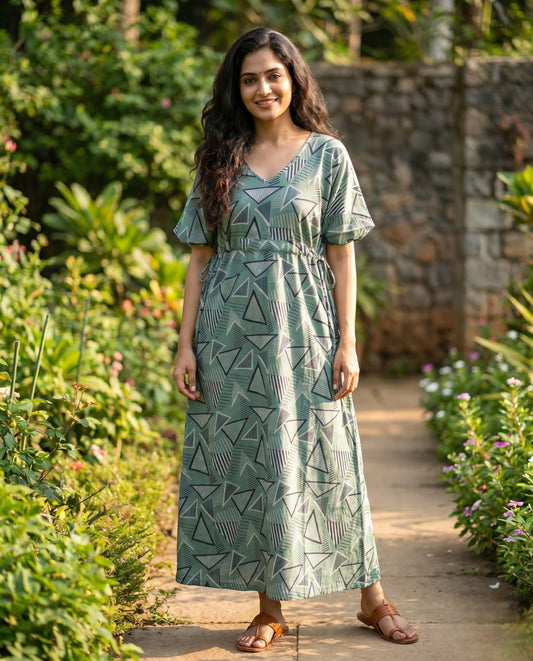 Paraiso premium cotton V-neck Maxi dress