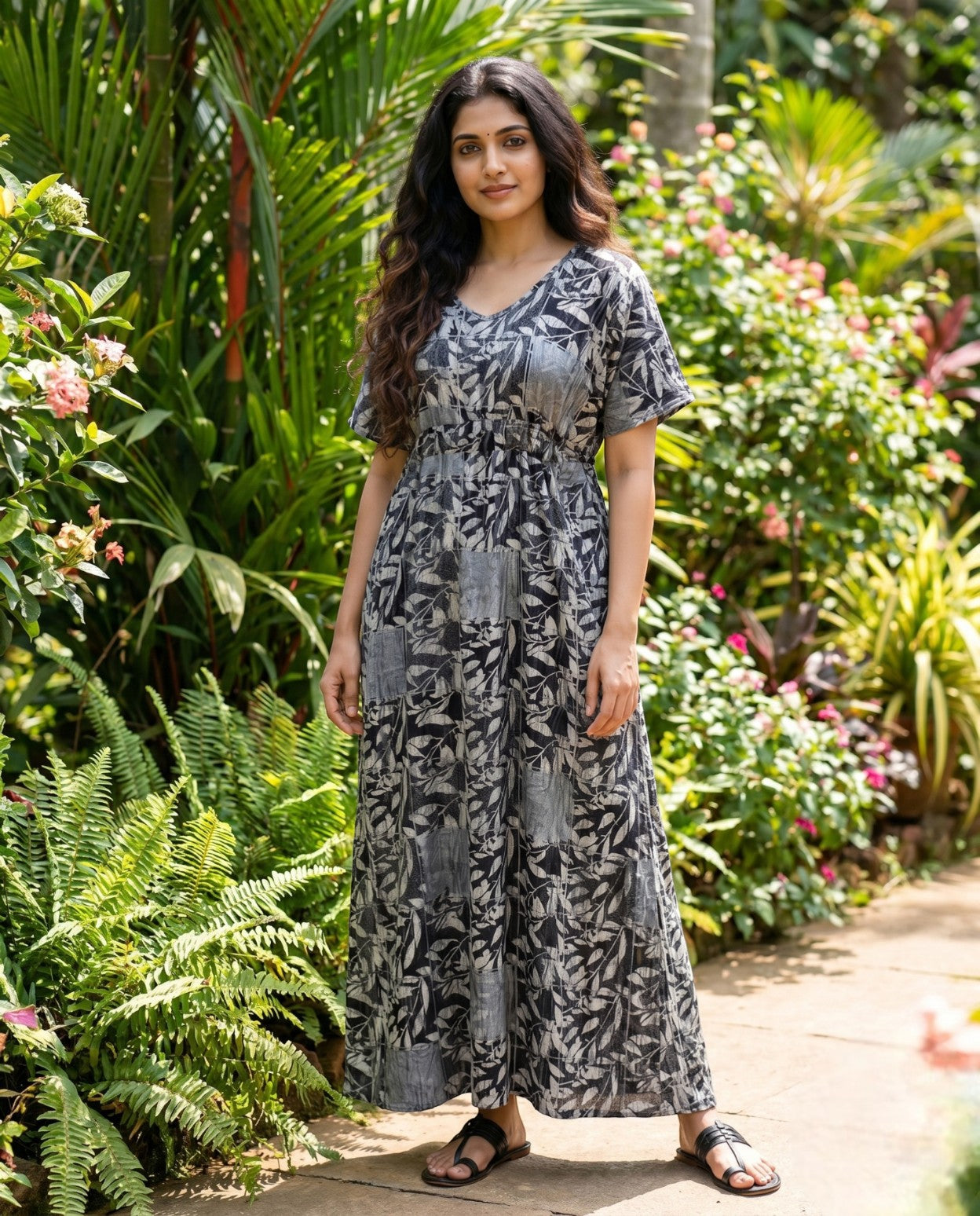 Paraiso premium cotton V-neck Maxi dress