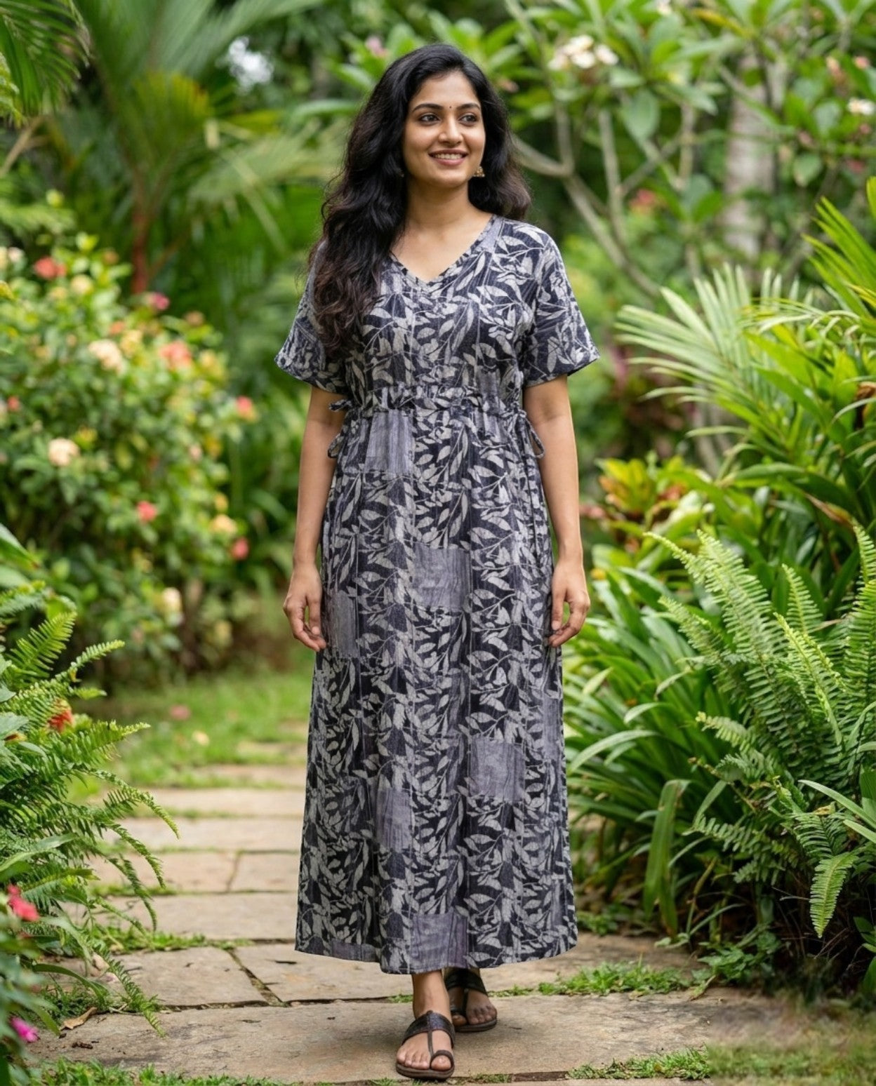 Paraiso premium cotton V-neck Maxi dress