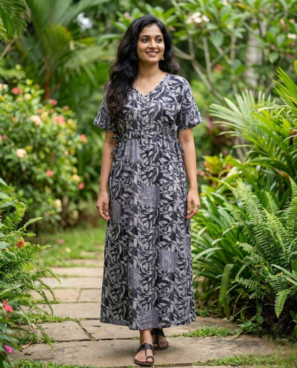 Paraiso premium cotton V-neck Maxi dress