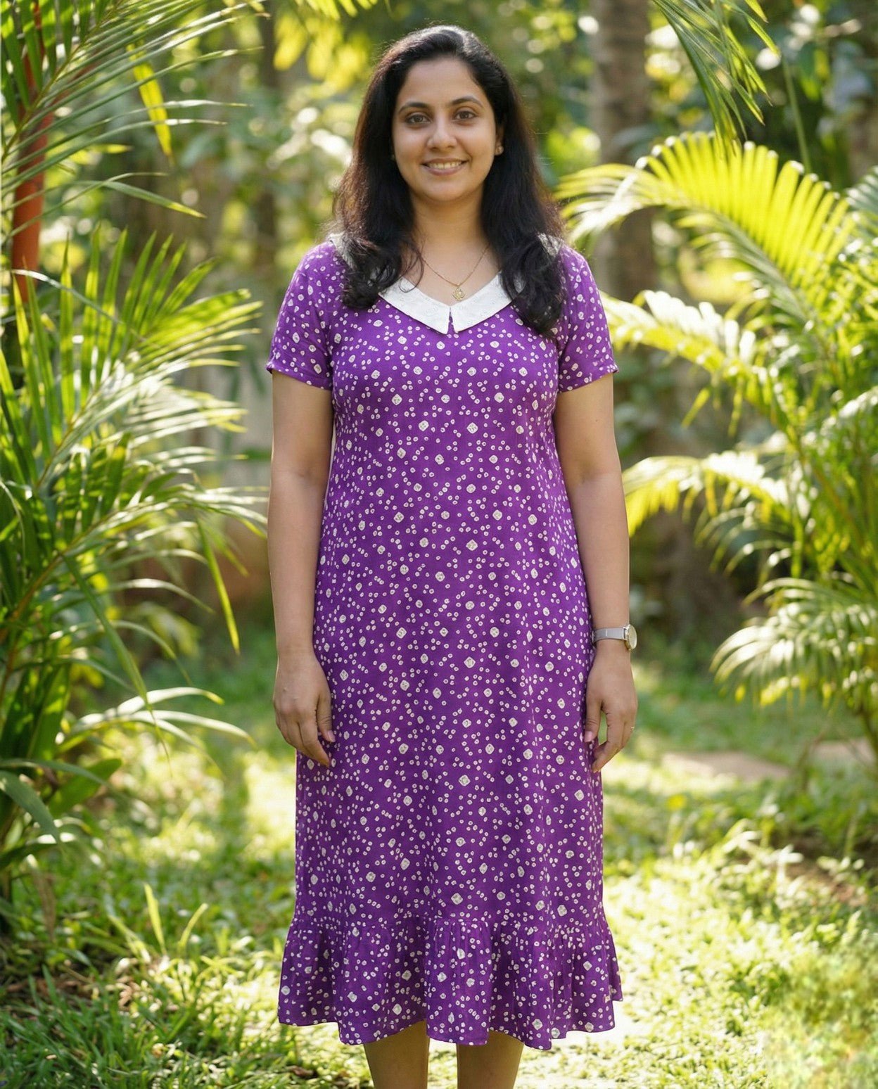 Peterpan Frocks with Semi Puff sleeves