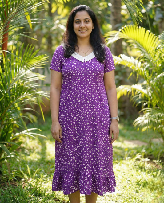 Peterpan Frocks with Semi Puff sleeves