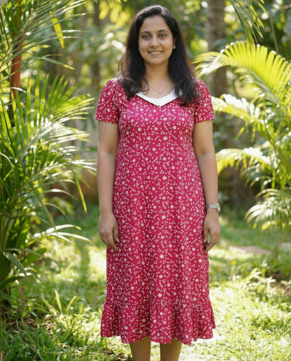 Peterpan Frocks with Semi Puff sleeves