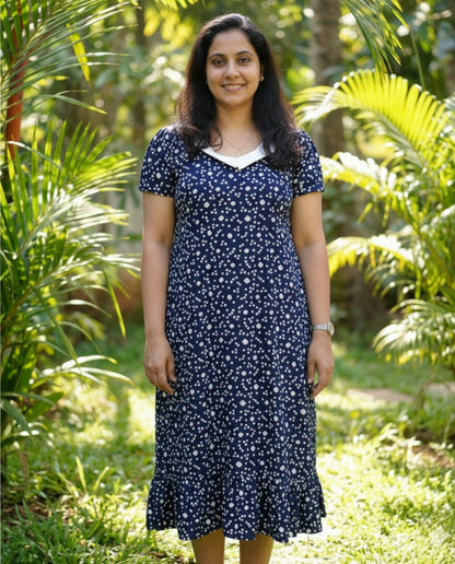 Peterpan Frocks with Semi Puff sleeves