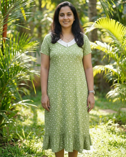 Peterpan Frocks with Semi Puff sleeves