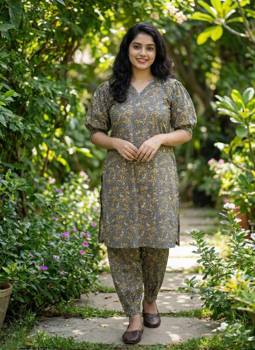 New Symmetric  V Neck Cotton Co-ord sets