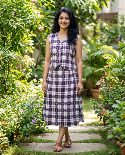 Pretty Duo - Comfy Cotton Crop top n Skirt Set (Sleeves attached)