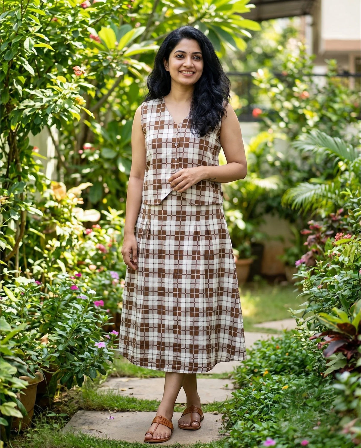 Pretty Duo - Comfy Cotton Crop top n Skirt Set (Sleeves attached)
