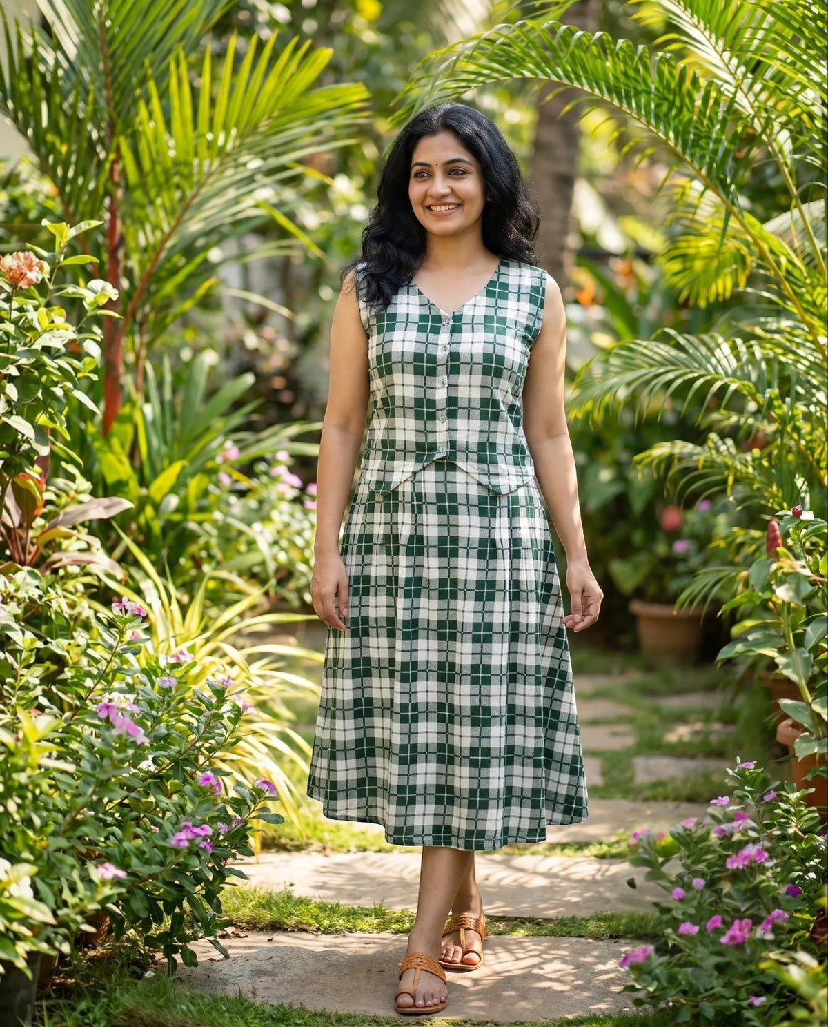 Pretty Duo - Comfy Cotton Crop top n Skirt Set (Sleeves attached)