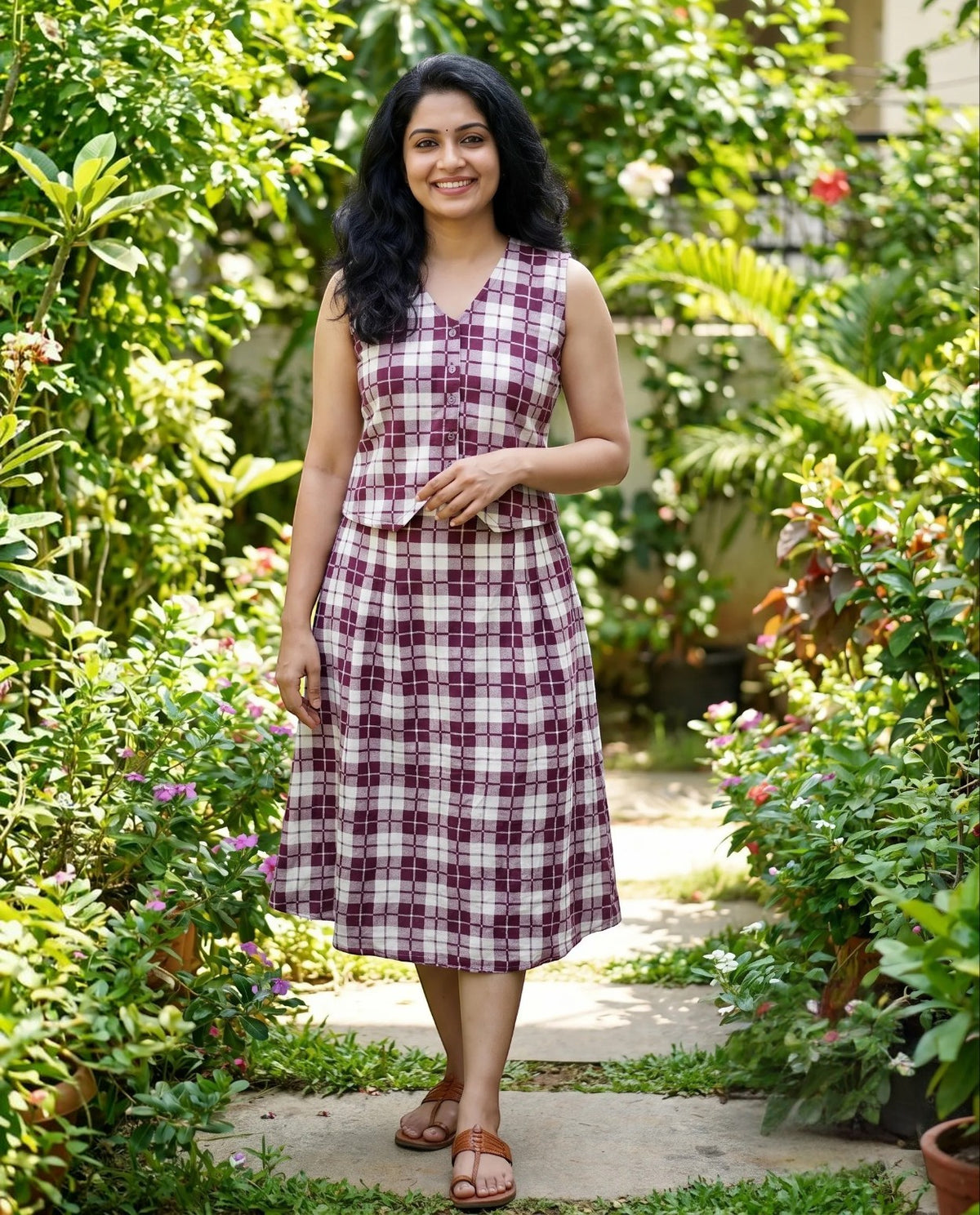 Pretty Duo - Comfy Cotton Crop top n Skirt Set (Sleeves attached)