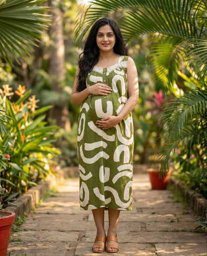 Breezy Diana Frock-Maternity Cum Feeding