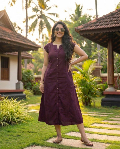 Simple 3 Piece Aline Frock suitable for any occasion