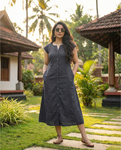 Simple 3 Piece Aline Frock suitable for any occasion