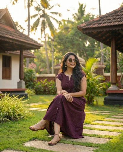 Simple 3 Piece Aline Frock suitable for any occasion