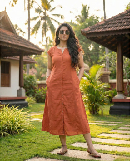 Simple 3 Piece Aline Frock suitable for any occasion