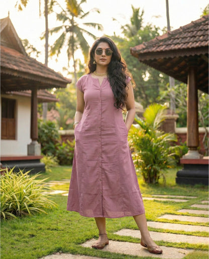 Simple 3 Piece Aline Frock suitable for any occasion