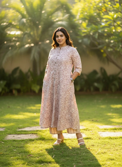 Symmetric Cotton Co-ord sets With Feeding Support