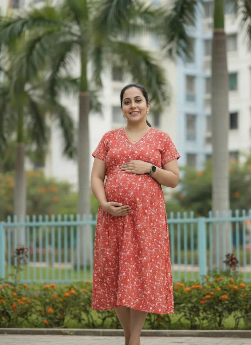 New V collar Frocks -Maternity cum Feeding