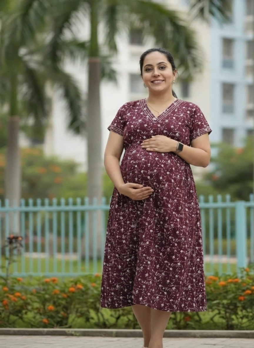 New V collar Frocks -Maternity cum Feeding