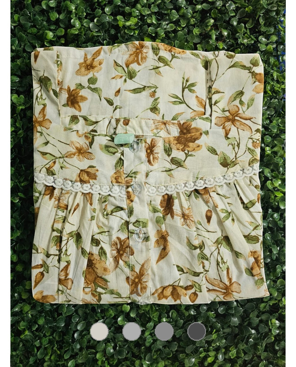 Floral Sleeveless cotton Frocks with Tie- Maternity cum Feeding