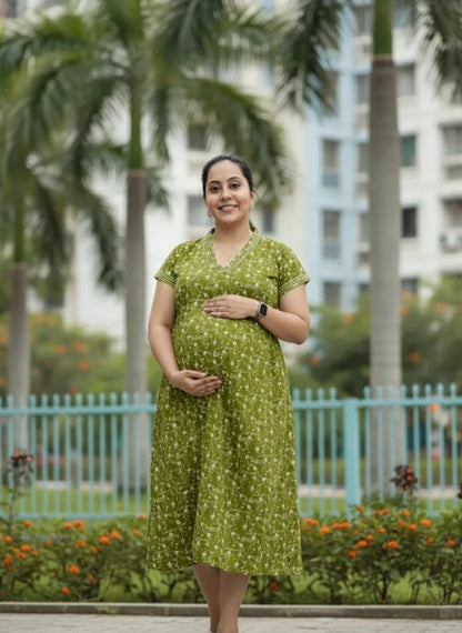 New V collar Frocks -Maternity cum Feeding