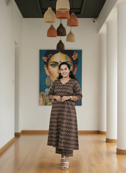 New Symmetric  Cotton Co-ord sets With Middle Buttons