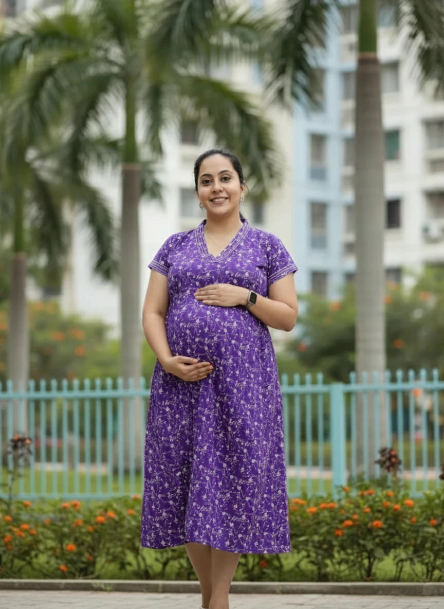 New V collar Frocks -Maternity cum Feeding