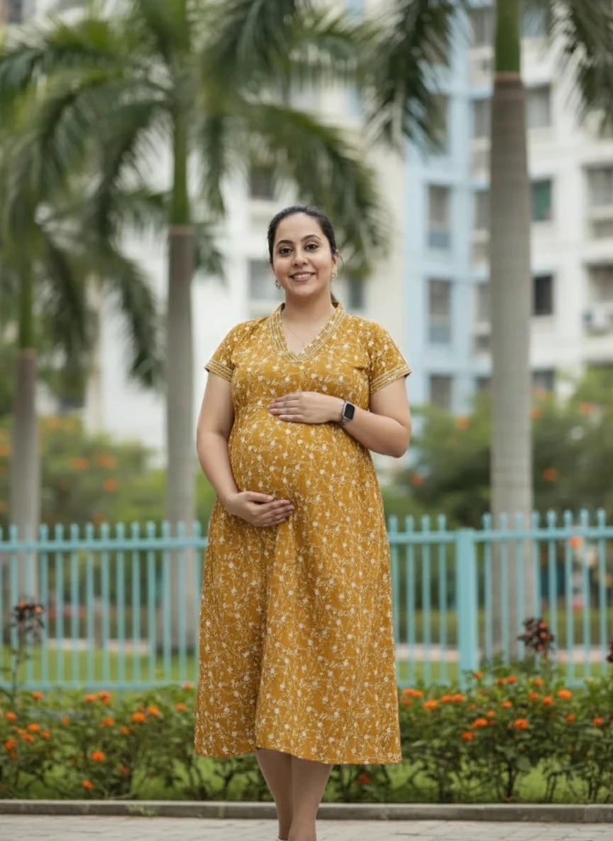 New V collar Frocks -Maternity cum Feeding