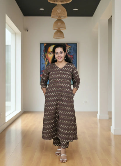 New Symmetric  Cotton Co-ord sets With Middle Buttons