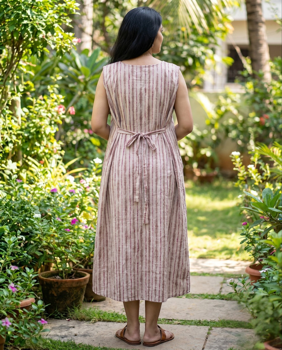Butterfly Sleeved Frocks with Tie- Maternity cum Feeding