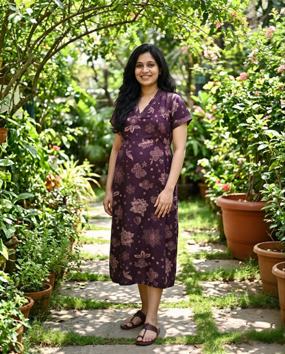 New V collar Frocks -Maternity cum Feeding