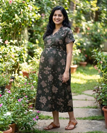 New V collar Frocks -Maternity cum Feeding